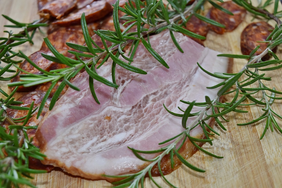 Cooking ham kitchen table