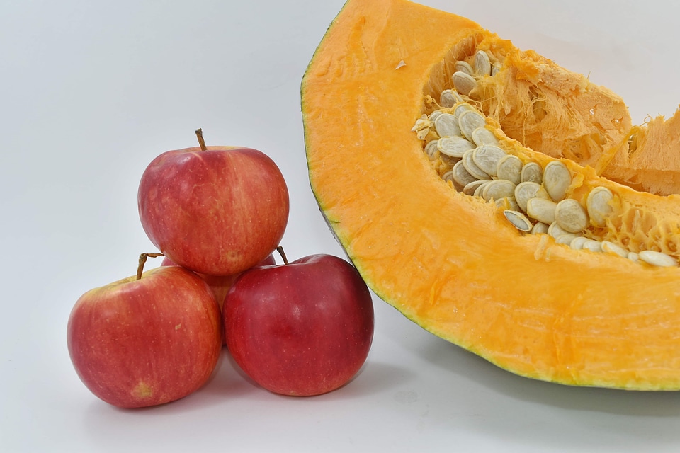 Apples pumpkin seed squash