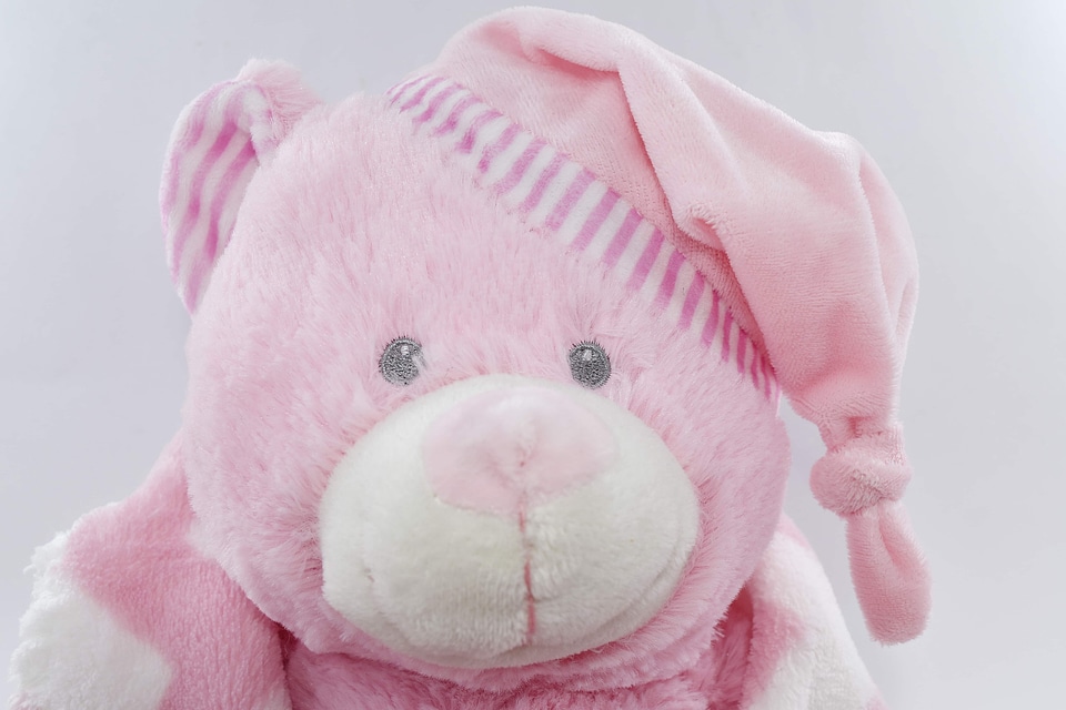 Pink plush teddy bear toy