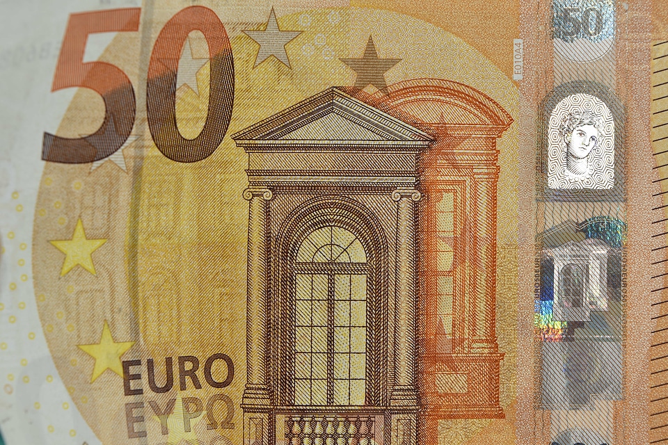 Euro European paper money