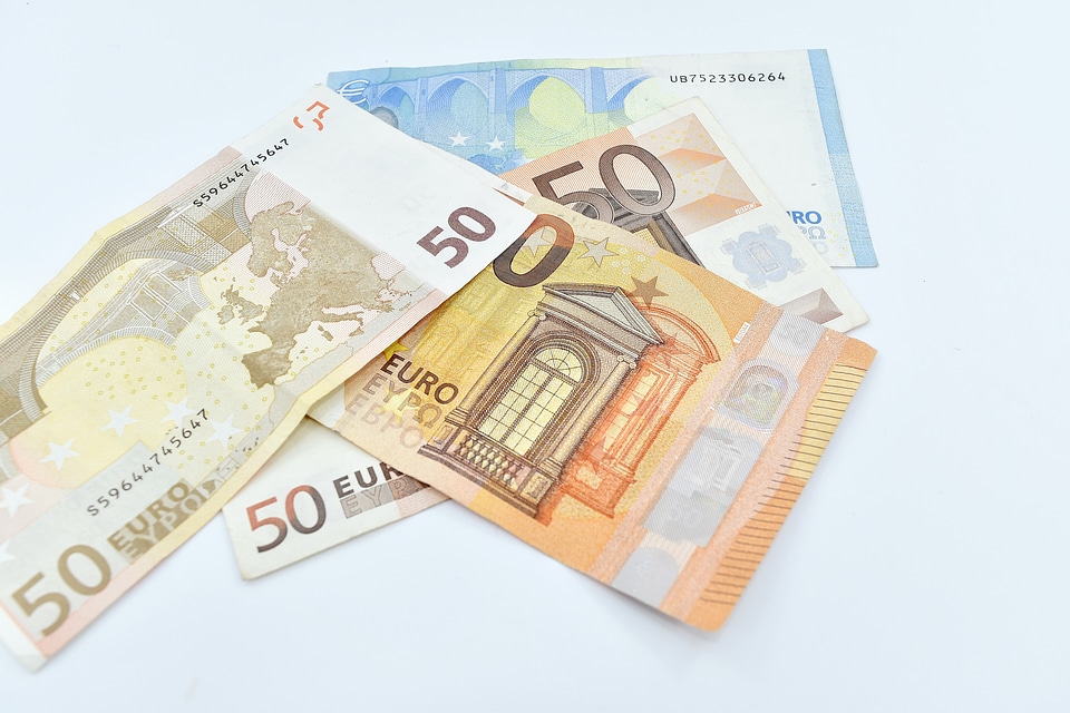 Euro European paper money