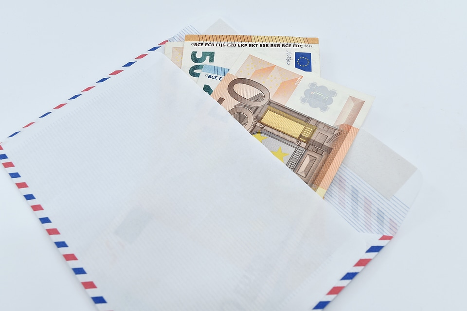 Banknote currency envelope