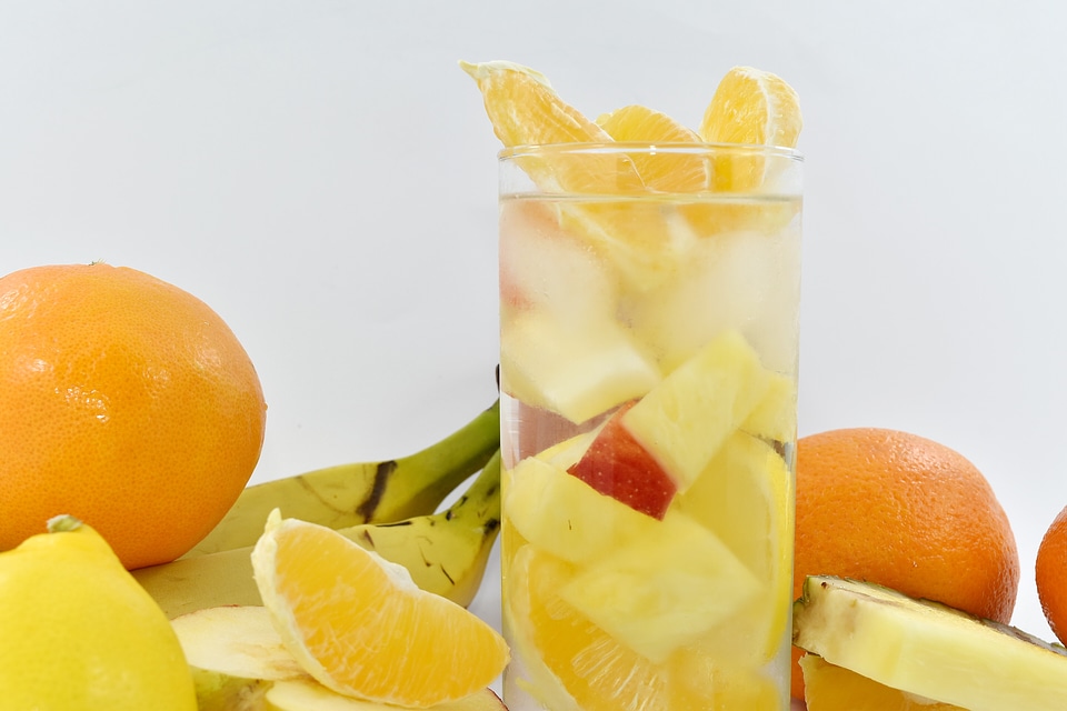 Cold Water fruit juice oranges photo
