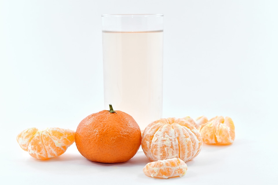 Fruit Custard fruit juice mandarin