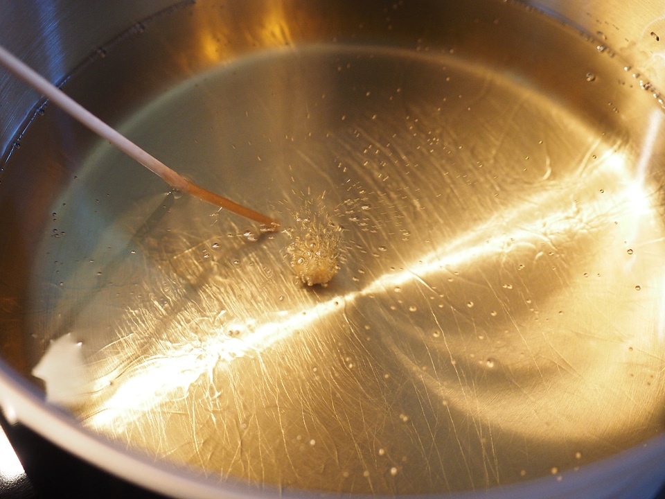 Oil streaks cook heat