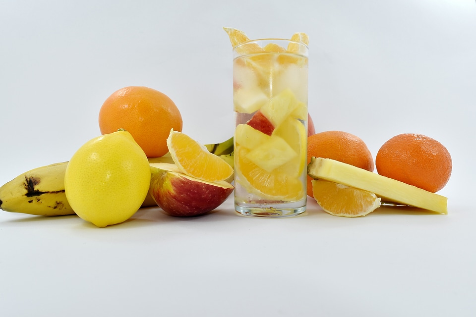 Exotic fruit cocktail fruit juice