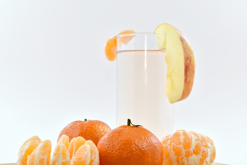 Apple beverage fresh water