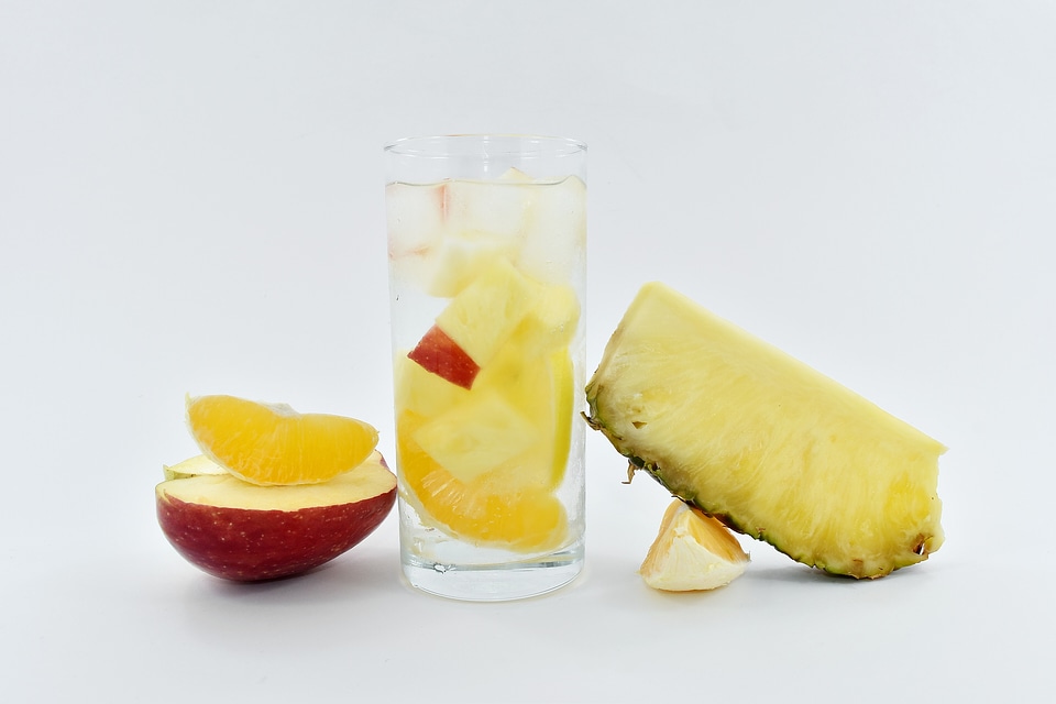 Apple drinking water fresh water