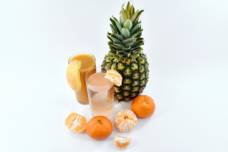 Delicious fresh water fruit juice