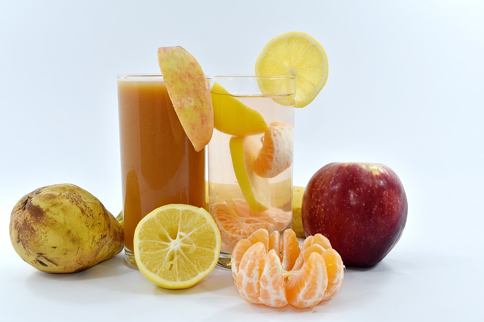 Lemonade oranges pear