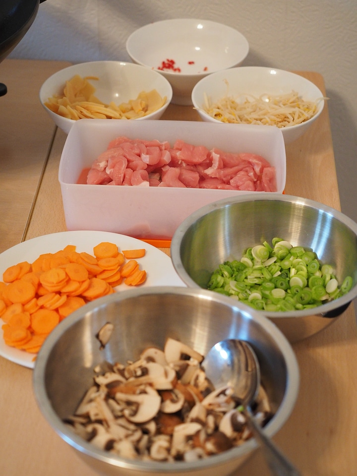 Vegetables meat preparation