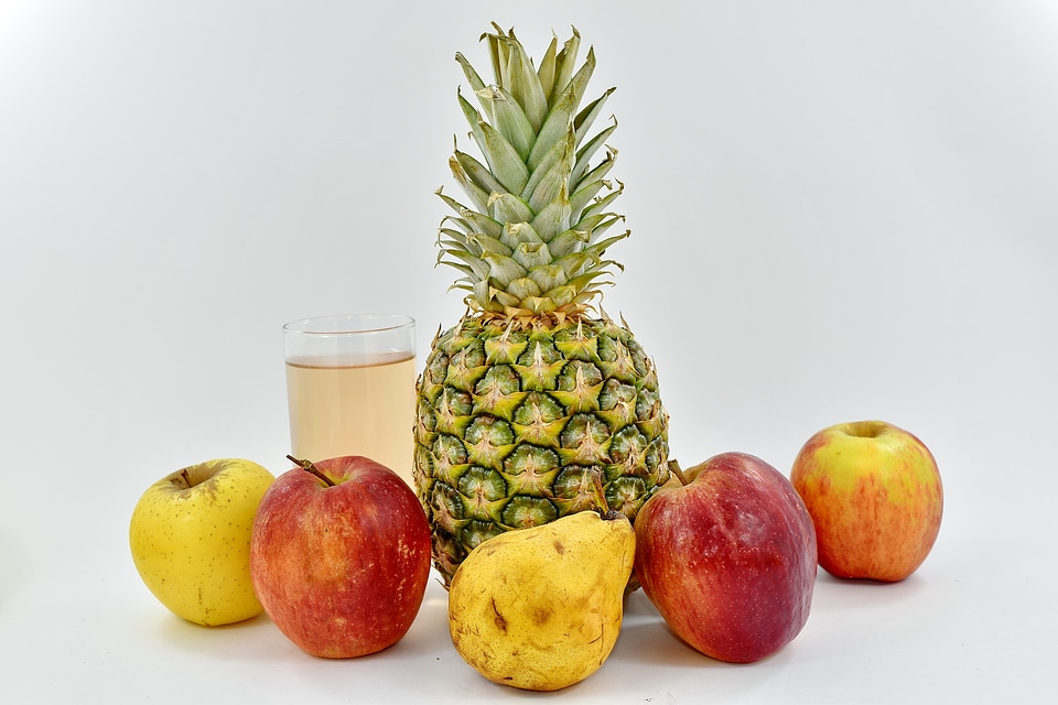 Exotic fruit cocktail fruit juice