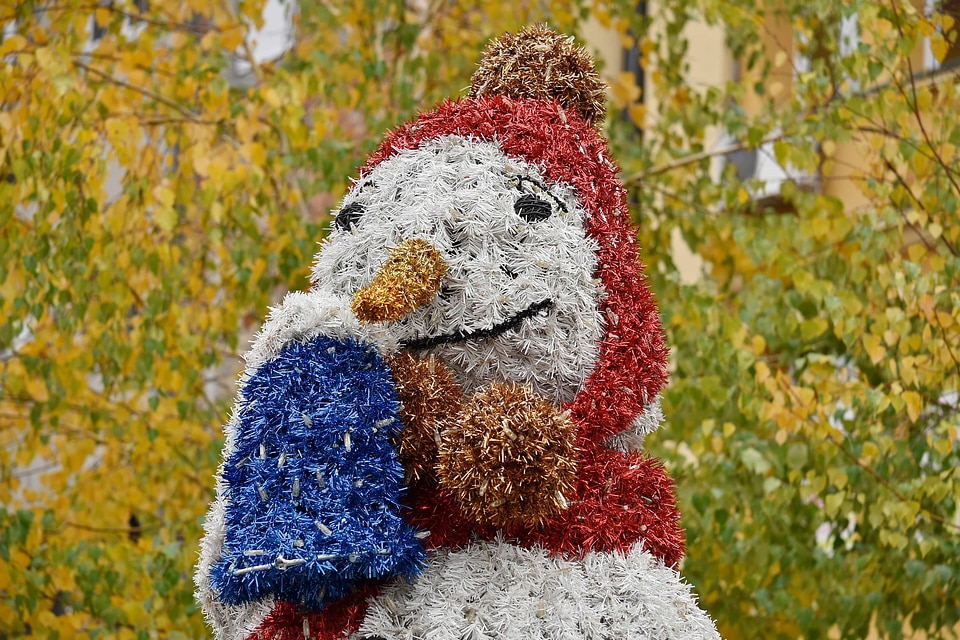 Christmas sculpture snowman