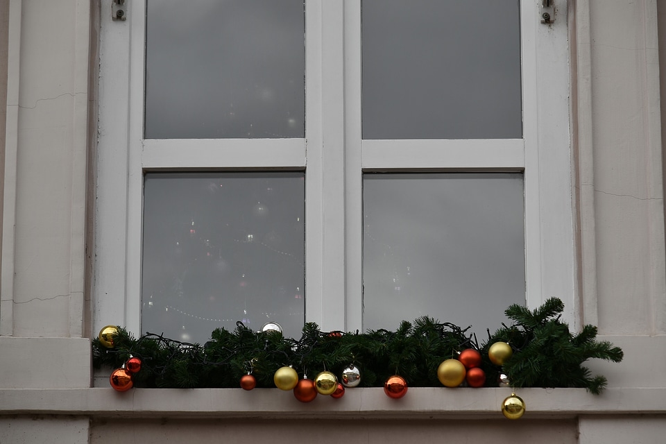 Christmas decoration window