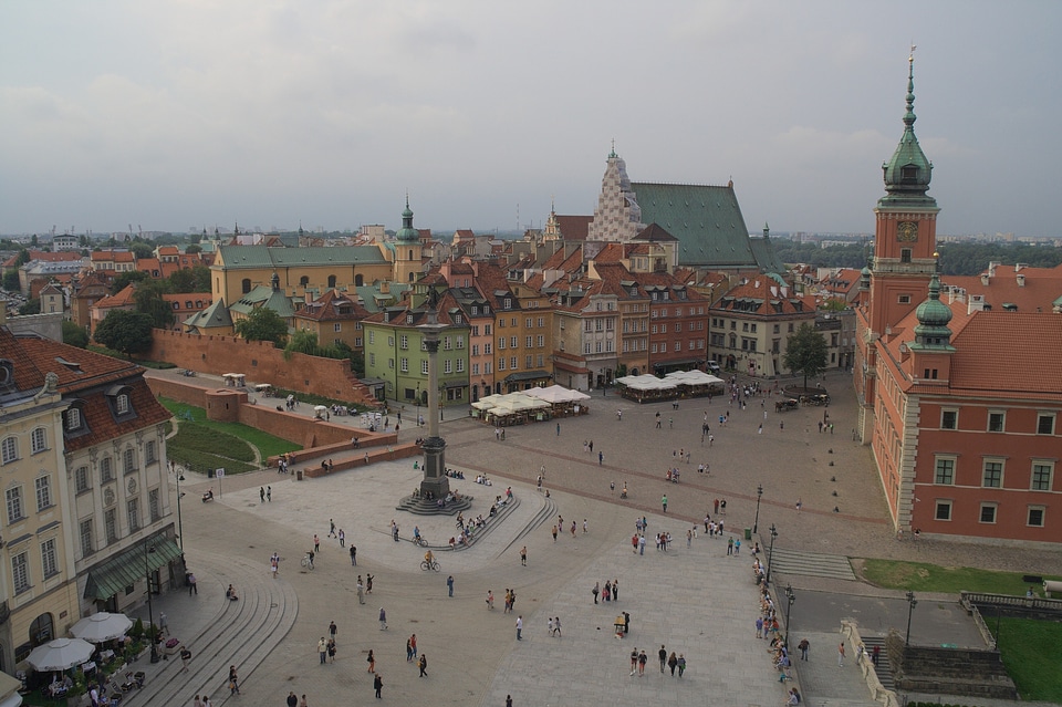 Warsaw historic center castle