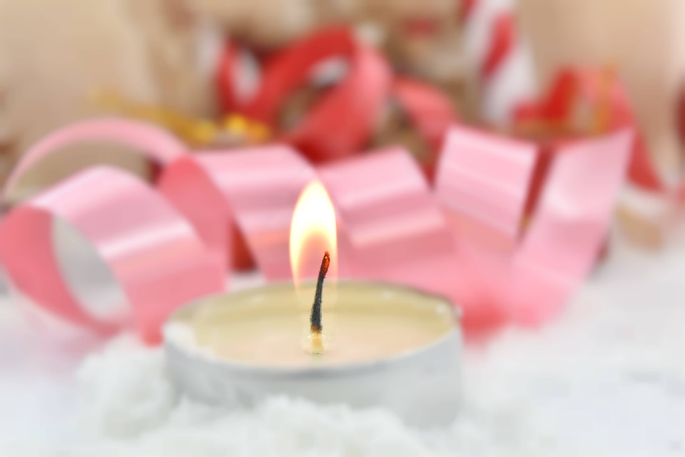 Bright candle candlelight