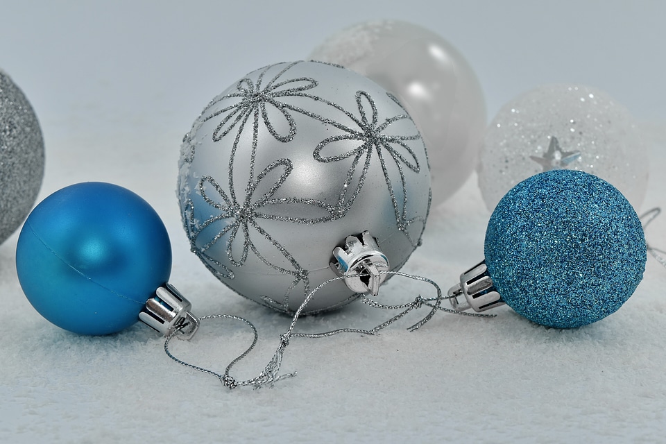 Blue object ornament