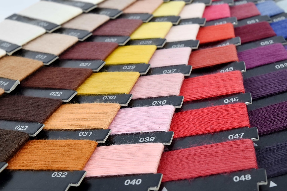 Colorful palette sewing