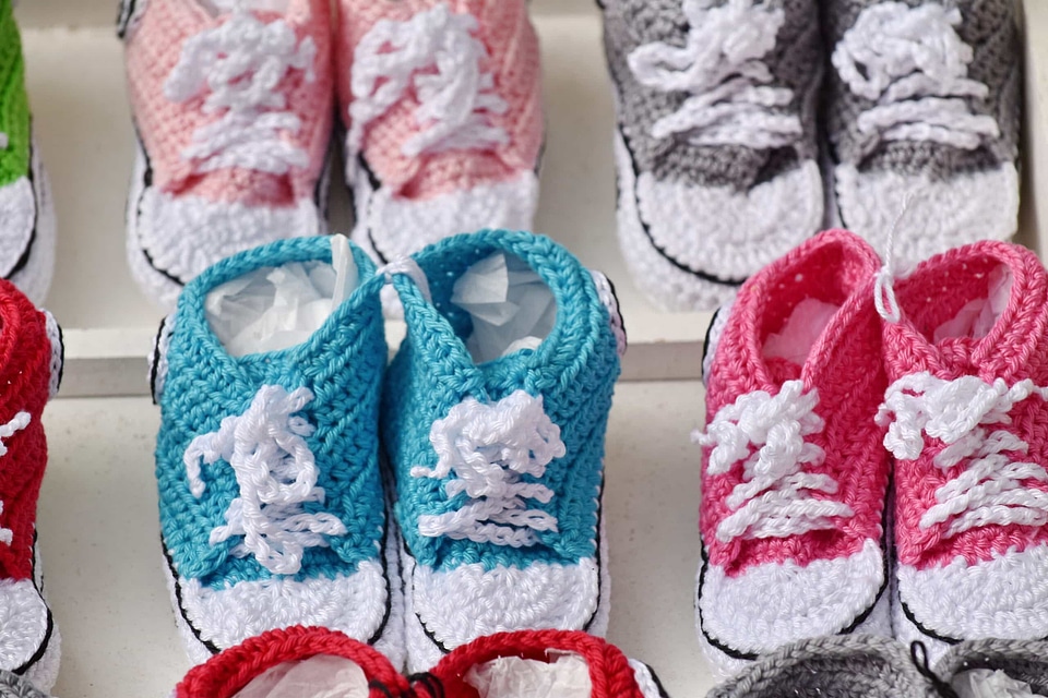 Colorful footwear handmade