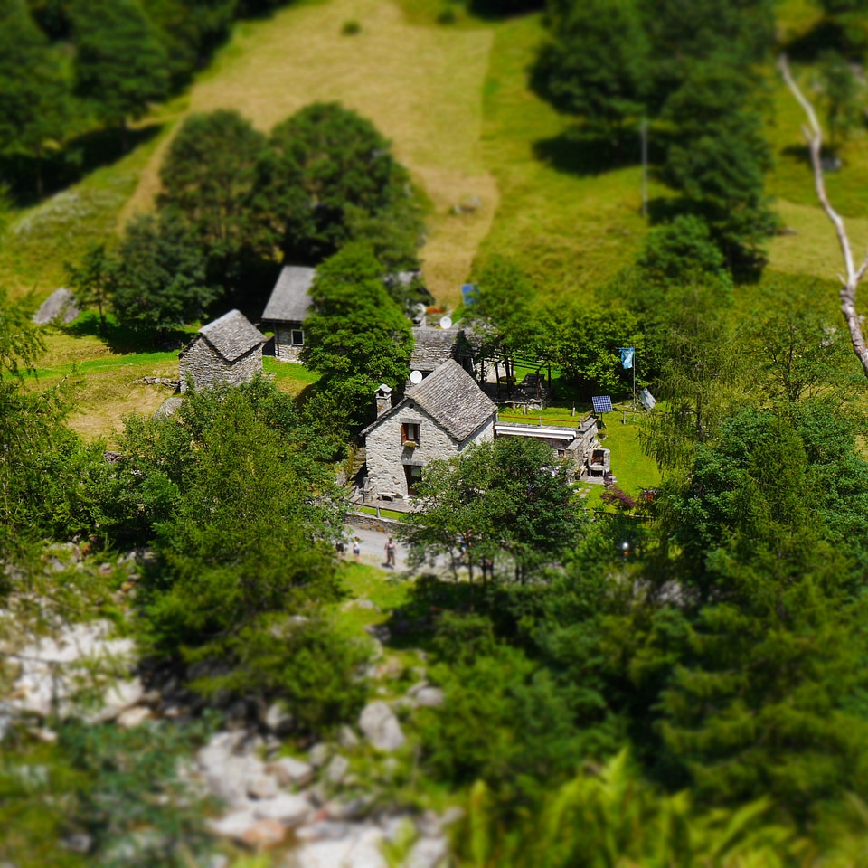 Stone house ticino hamlet