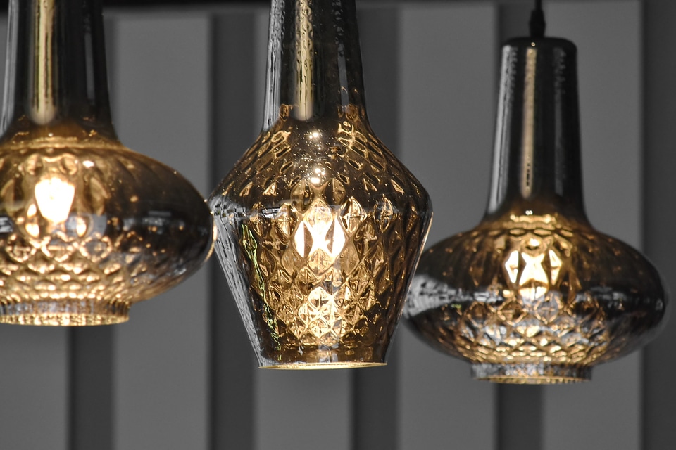 Chandelier golden glow golden shine