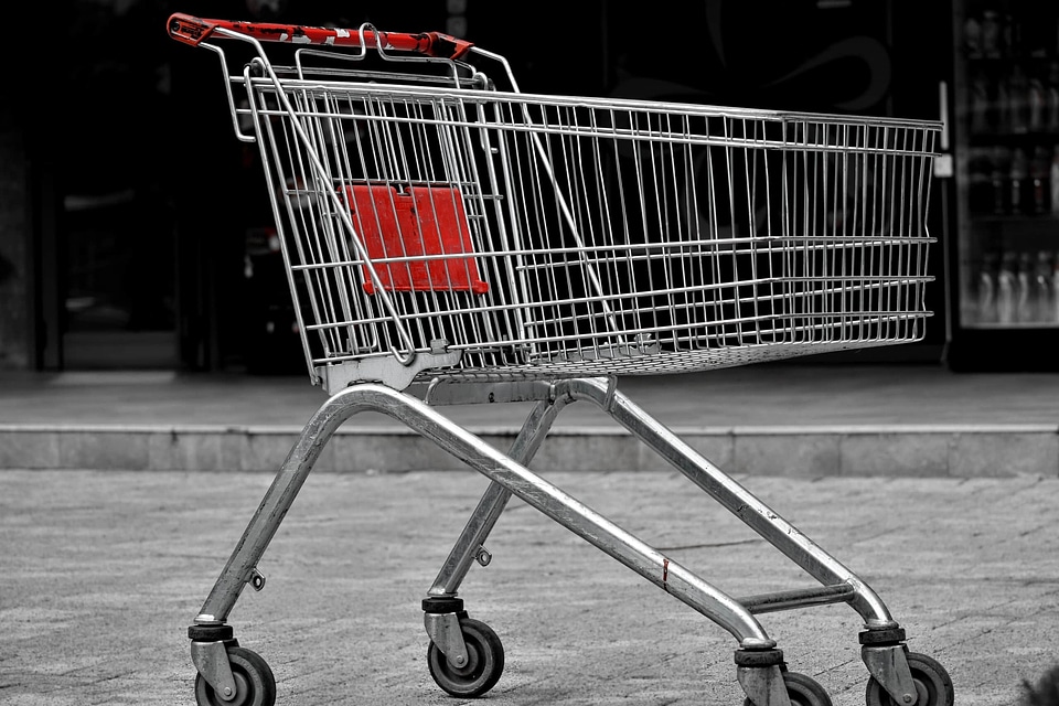 Shop supermarket handcart photo