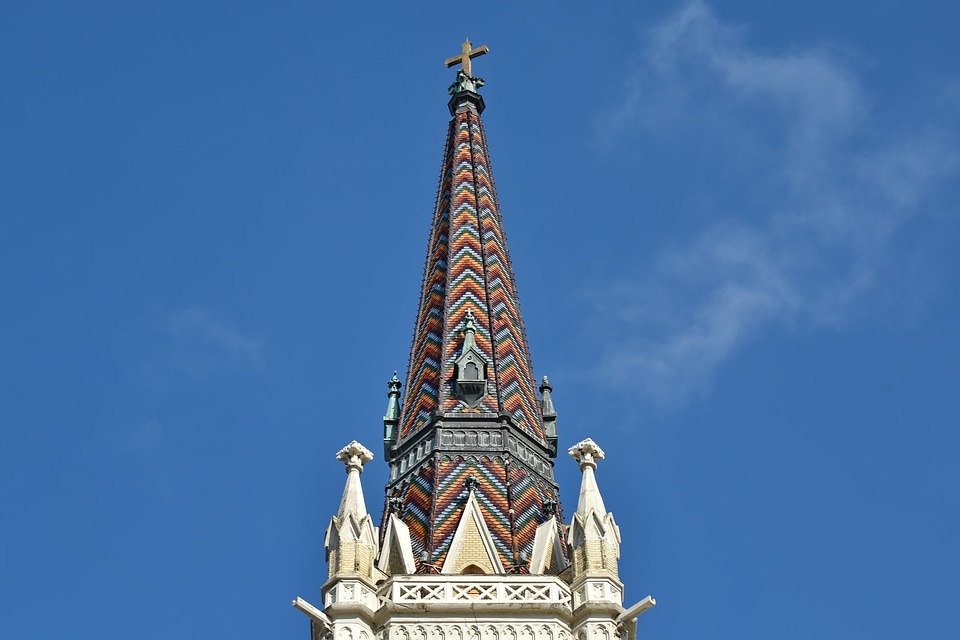 Church Tower colorful gothic
