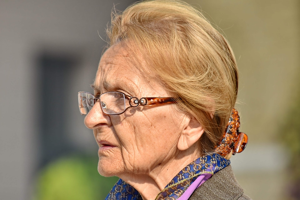 Eyeglasses granny portrait