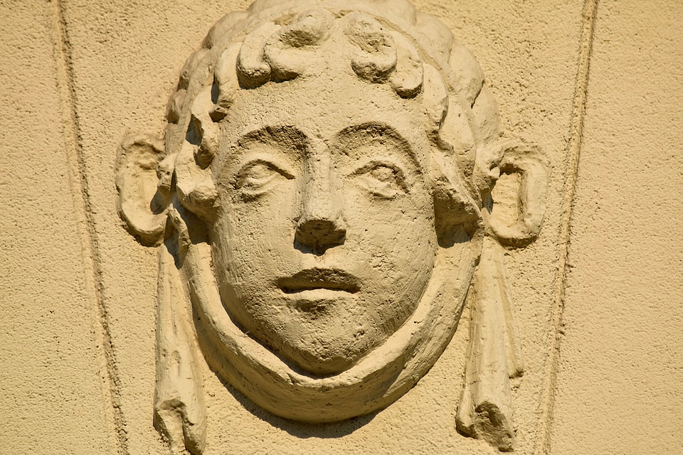 Yellowish Brown ancient sculpture