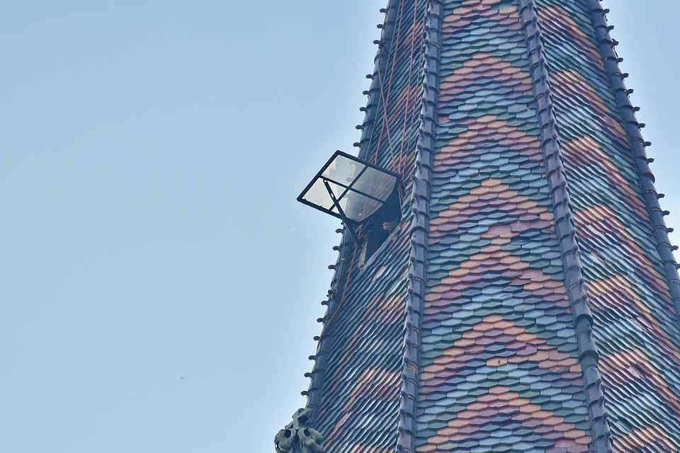 Church Tower colorful high