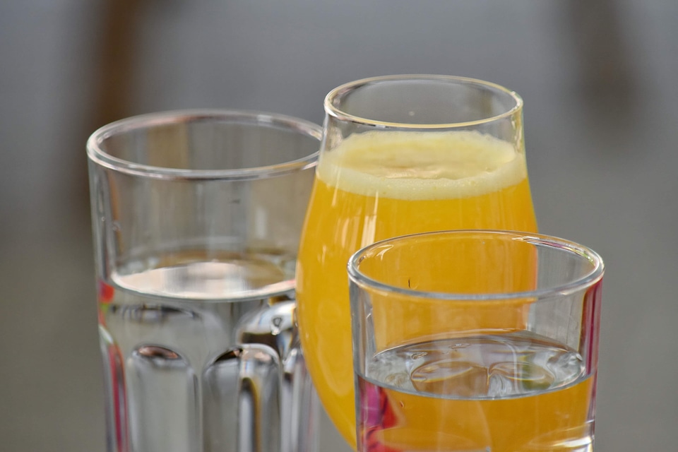 Beverage glass juice
