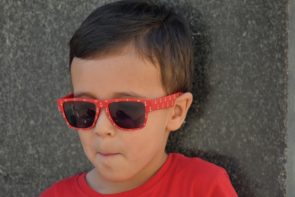 Boy eyeglasses face