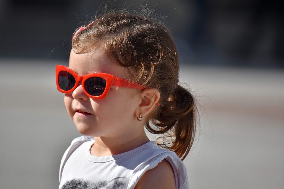 Cheerful photo model portrait