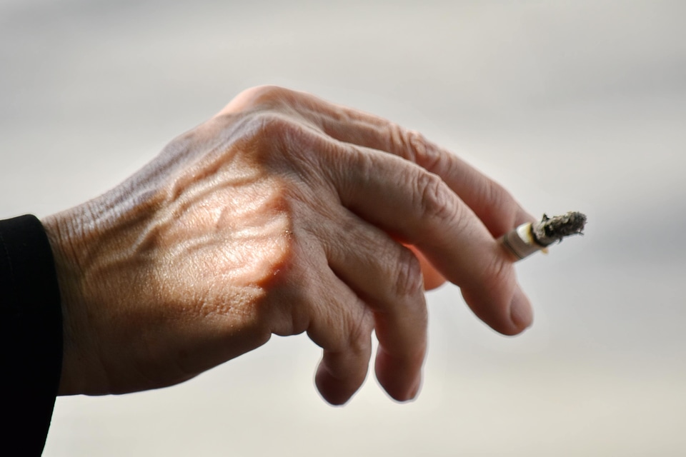 Arthritis cigarette close-up