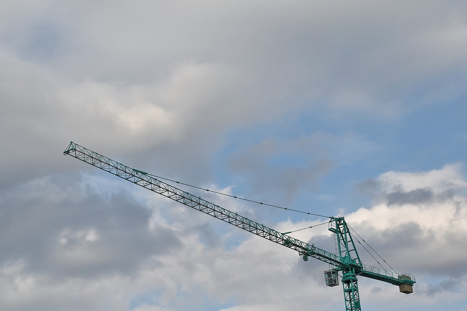 Angle blue sky crane