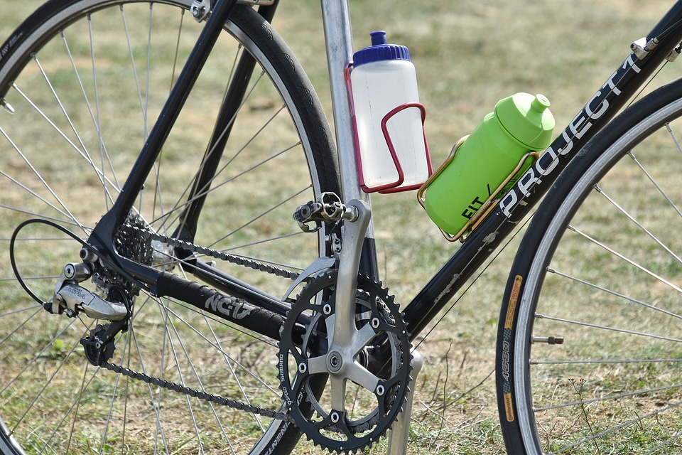 Bicycle bottled water bottles