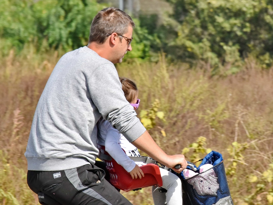 Bicycle daughter family