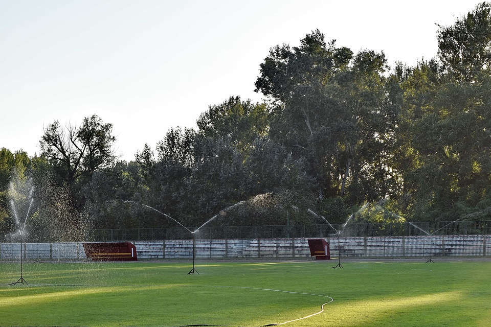 Football grass irrigation
