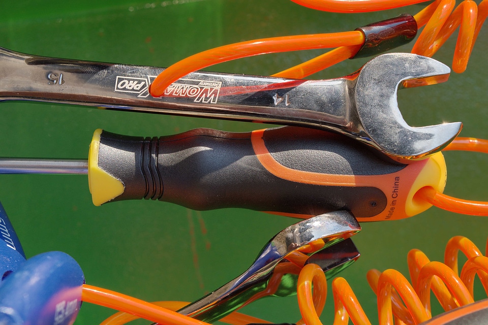 Chrome hand tool screwdriver