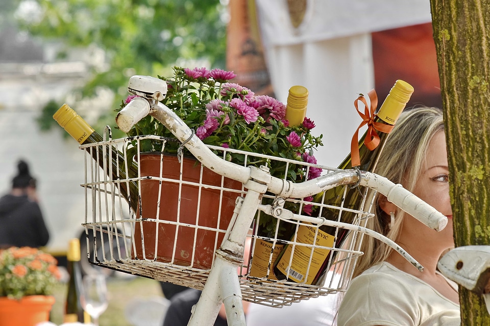 Bicycle blonde hair bottles