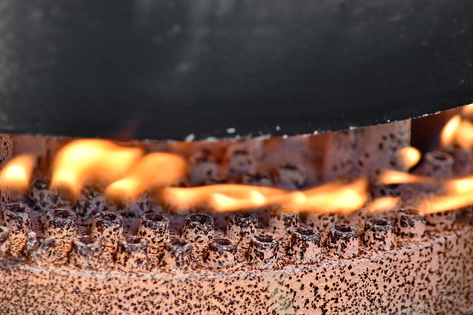 Gas Stove smoke flame