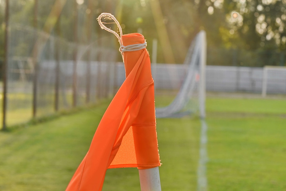 Corner football orange yellow
