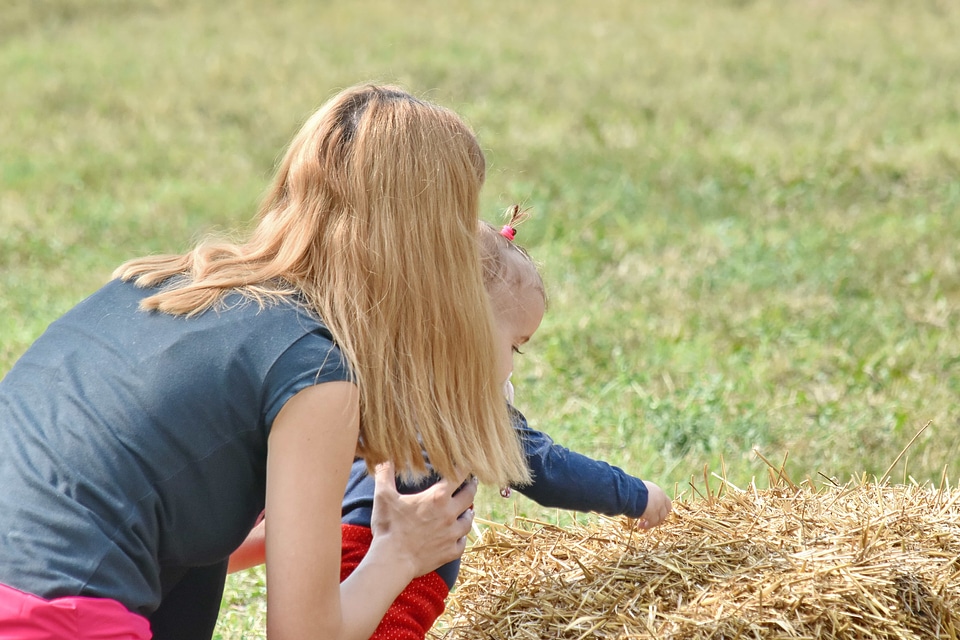 Baby cheerful farmland