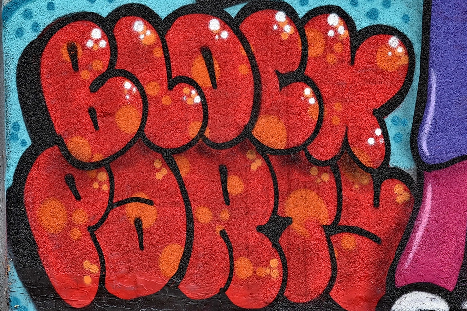 Colorful graffiti paint