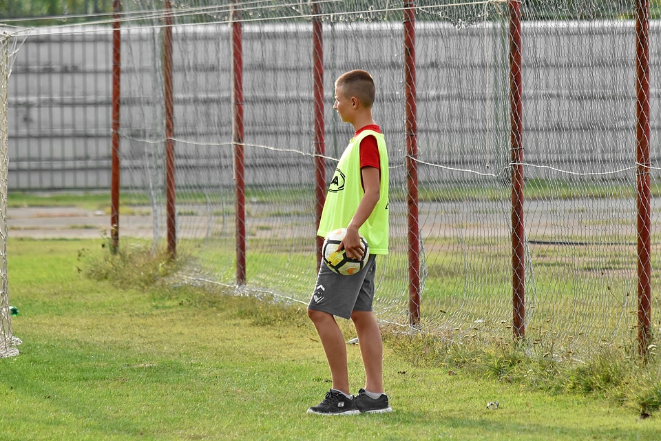 Boy football player sport