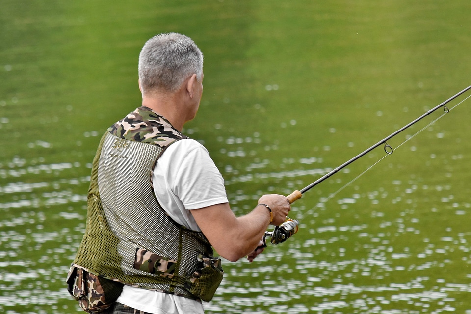 Fisherman fishing gear fly fishing