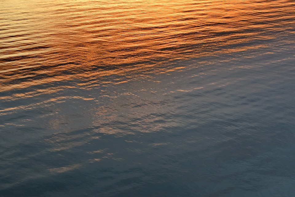 Reflection sunset ocean