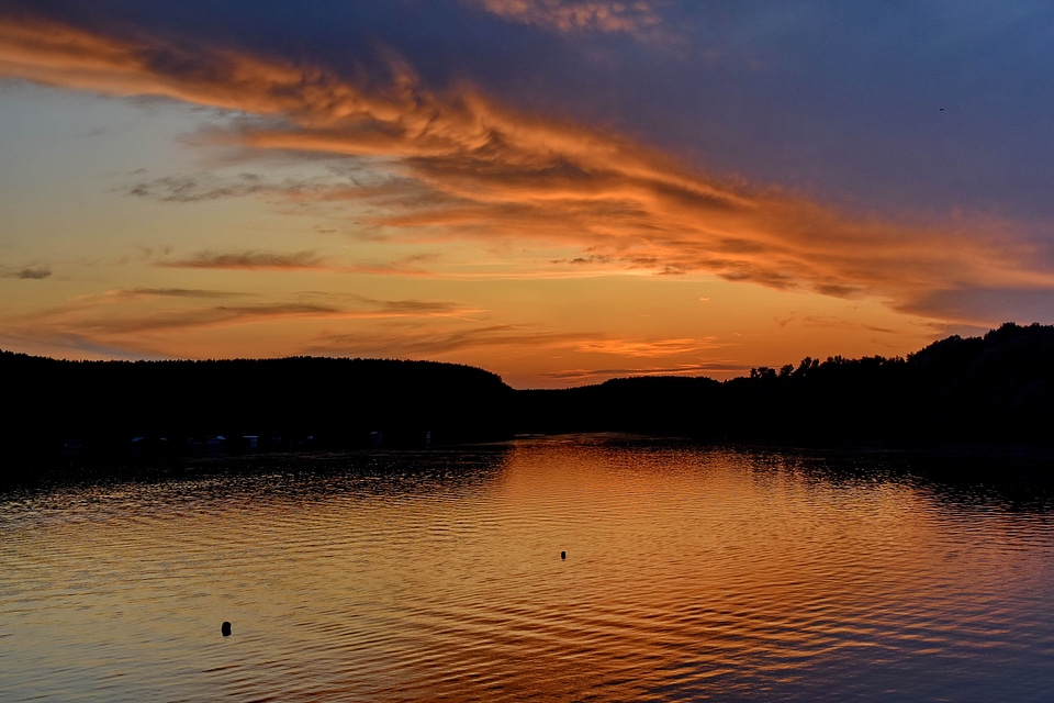 Danube lakeside silhouette