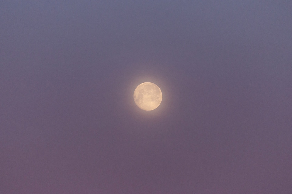 Foggy full moon moonlight