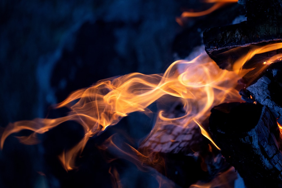Campfire fireplace flames